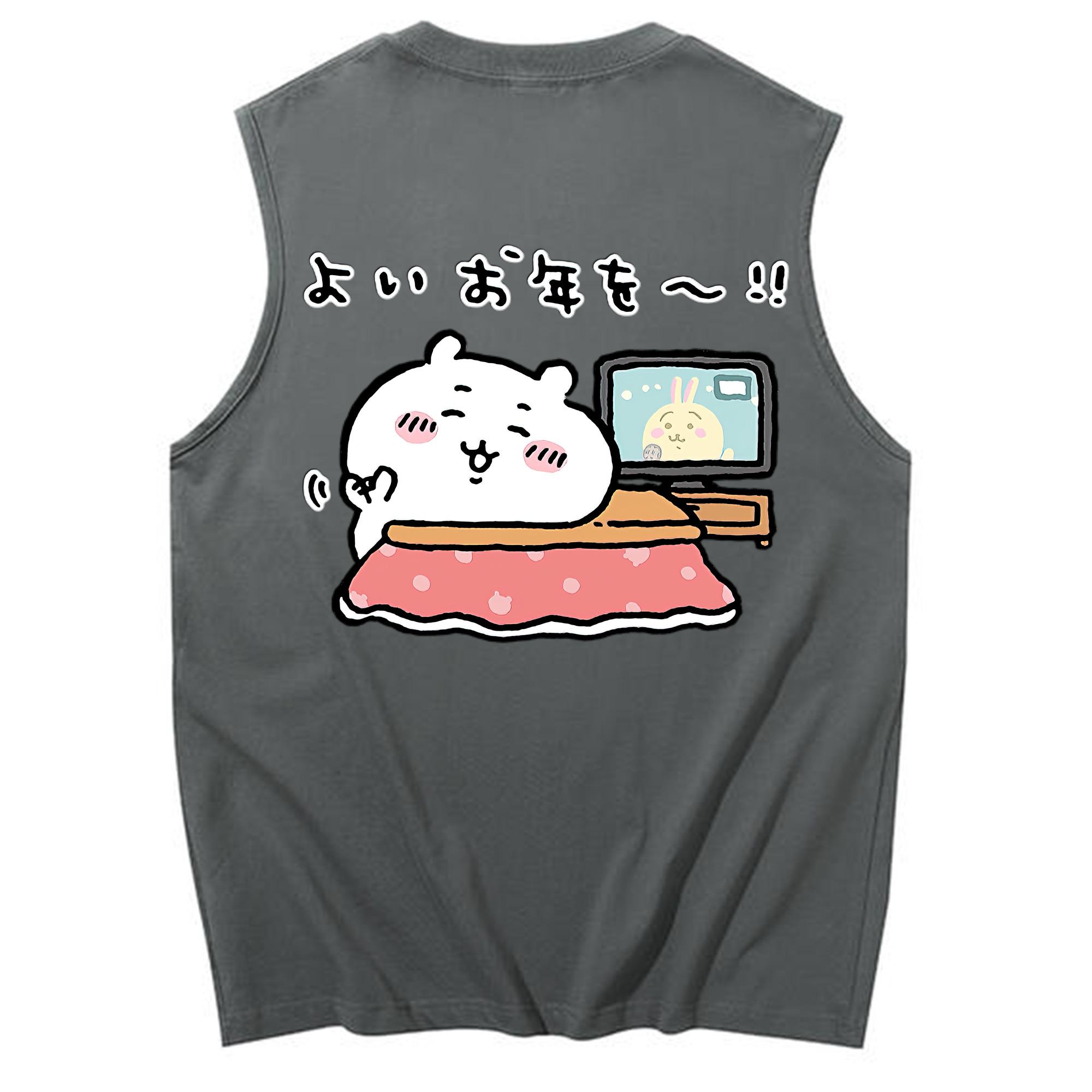 （画像用） ちいかわ ちいかわ Chii-kawa chiikawa コットン100％タンクトップ（背面プリント）